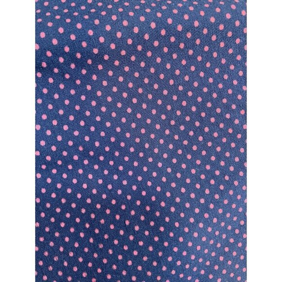 The Limited Exact Stretch Blue/Pink Polka Dot Cropped Cigarette Ankle Pants Sz 4 - Picture 3 of 7